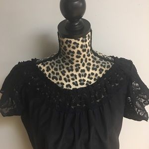Senctuary Clothing Black Lace Top size M